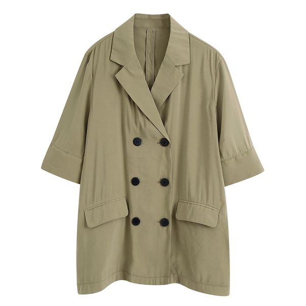 women's suits & blazers rr casual notched women fashion solid triple breasted jackets elegant loose half sleeve female ladies, White;black
women's suits & blazers rr casual notched women fashion solid triple breasted jackets elegant loose half sleeve female ladies, White;black