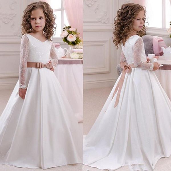 cute jewel neck lace flower girls dresses long sleeves tulle lace beaded first communion dresses girls pageant gowns with cover, Red;yellow
cute jewel neck lace flower girls dresses long sleeves tulle lace beaded first communion dresses girls pageant gowns with cover, Red;yellow