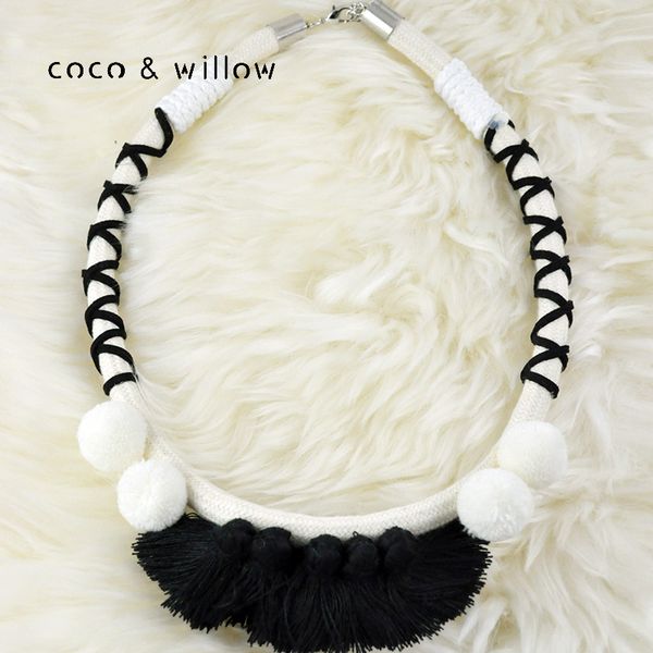 coco&willow ethic cotton pompom tassel short necklace, bohemian style music festival neon color choker necklace, women necklace, Golden;silver
coco&willow ethic cotton pompom tassel short necklace, bohemian style music festival neon color choker necklace, women necklace, Golden;silver