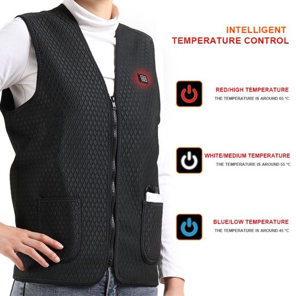 winter electric thermal clothing vest for sport hiking electric heated vest acket of outdoor usb heating, Black
winter electric thermal clothing vest for sport hiking electric heated vest acket of outdoor usb heating, Black