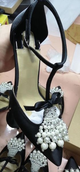 new arrived woman summer pointed toe shallow mouth high heels sandals woman satin rhinestone pearl sandals lady handmade party sandals, Black
new arrived woman summer pointed toe shallow mouth high heels sandals woman satin rhinestone pearl sandals lady handmade party sandals, Black
