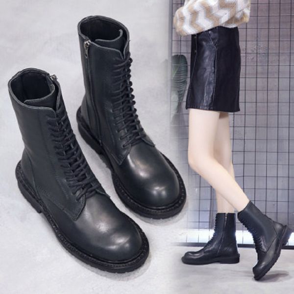 2019 autumn new women's casual short boots wild comfortable strap side zipper in the tube non-slip wear-resistant women's boots, Black
2019 autumn new women's casual short boots wild comfortable strap side zipper in the tube non-slip wear-resistant women's boots, Black
