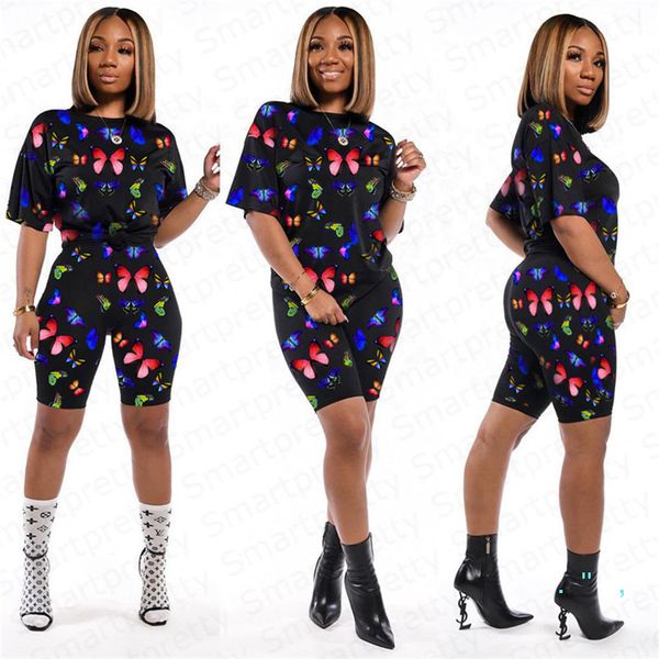 summer butterfly print women tracksuit short sleeve t-shirt tees shorts short trousers pants casual two piece set outfits sports suit e31910, White
summer butterfly print women tracksuit short sleeve t-shirt tees shorts short trousers pants casual two piece set outfits sports suit e31910, White