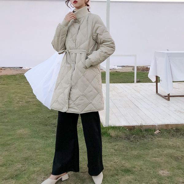korean women winter loose white coat casual stand collar down long coat elegant cotton padded office attire outwear, Tan;black
korean women winter loose white coat casual stand collar down long coat elegant cotton padded office attire outwear, Tan;black