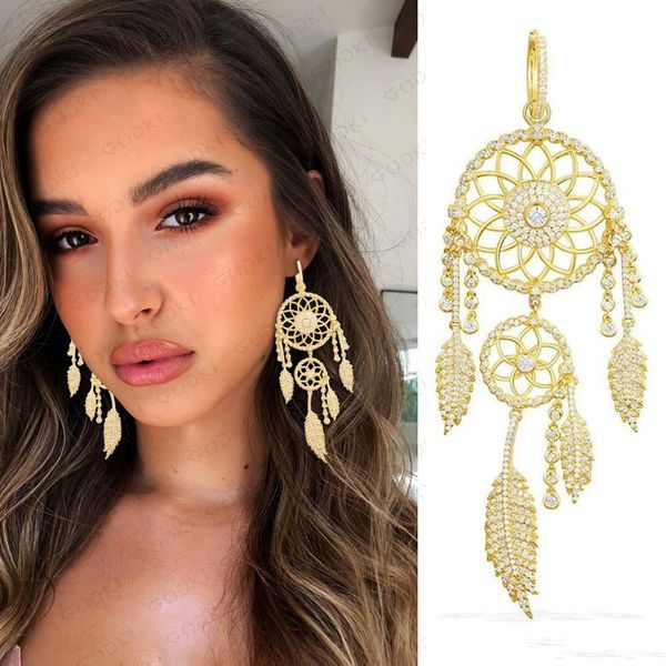 new designer long big dreamcatcher tassels earrings for women wedding cubic zircon dubai gold jewelry aretes de mujer modernos 2020, Silver
new designer long big dreamcatcher tassels earrings for women wedding cubic zircon dubai gold jewelry aretes de mujer modernos 2020, Silver