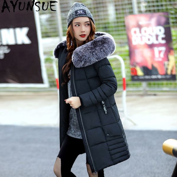 ayunsue winter jacket women 2019 long parka womens coats winter korean big fur collar padded puffer jacket parkas aqx18dh1803, Black
ayunsue winter jacket women 2019 long parka womens coats winter korean big fur collar padded puffer jacket parkas aqx18dh1803, Black