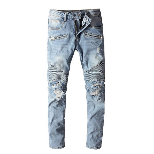 moruancle mens ripped denim biker jeans hi street destroyed motorcycle jeans pants distressed moto trousers with holes washed, Blue
moruancle mens ripped denim biker jeans hi street destroyed motorcycle jeans pants distressed moto trousers with holes washed, Blue