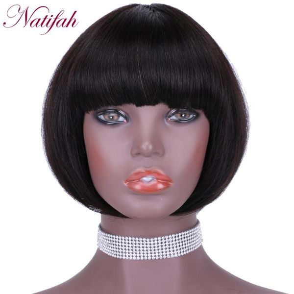 natifah short bob with bangs black color synthetic hair straight hair lace wigs with pre plucked for women
natifah short bob with bangs black color synthetic hair straight hair lace wigs with pre plucked for women