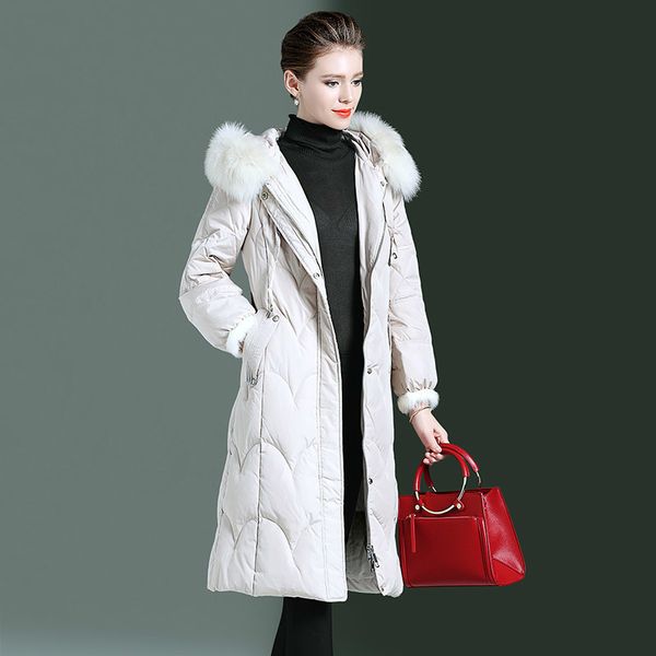 winter coat female real raccoon fur hooded white duck jacket women korean fashion warm brand down parkas 15830, Black
winter coat female real raccoon fur hooded white duck jacket women korean fashion warm brand down parkas 15830, Black