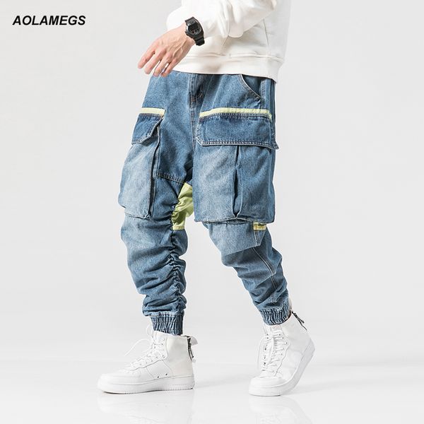 aolamegs casual track pants men contrast jeans jogger big pocket pants high street fashion sweatpants leisure trousers autumn, Black
aolamegs casual track pants men contrast jeans jogger big pocket pants high street fashion sweatpants leisure trousers autumn, Black
