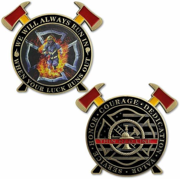 thin red line firefighter challenge coin - we will always run in design 100pcs/lot
thin red line firefighter challenge coin - we will always run in design 100pcs/lot