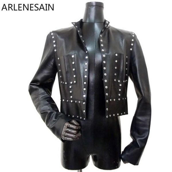 arlenesain custom 2019 new fashion leather jacket lambskin black outer women jacket vintage
arlenesain custom 2019 new fashion leather jacket lambskin black outer women jacket vintage