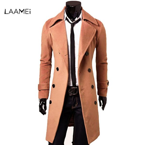 laamei winter men trench coat windbreaker overcoat hombre invierno long woolen coat 2018 streetwewar men's woolen jackets, Black
laamei winter men trench coat windbreaker overcoat hombre invierno long woolen coat 2018 streetwewar men's woolen jackets, Black