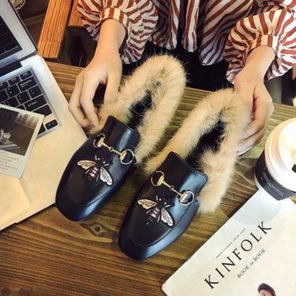 autumn and winter woolen shoes plus lazy shoes casual students flat bottom rabbit fur peas square head womens shoes d09, Black
autumn and winter woolen shoes plus lazy shoes casual students flat bottom rabbit fur peas square head womens shoes d09, Black