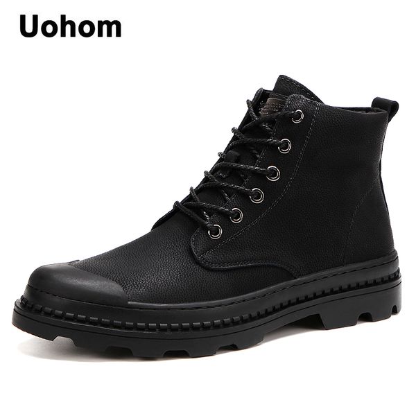 uohom autumn/winter mens motocycle boots vintage handmade split leather men casual shoes slip on warm men snow plush boots, Black
uohom autumn/winter mens motocycle boots vintage handmade split leather men casual shoes slip on warm men snow plush boots, Black