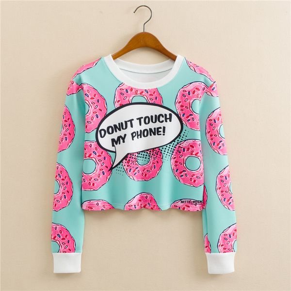autumn bts harajuku women donut sweatshirt girls crop cartoon women hoodies doughnut printing female cute short sweatshirt, Black
autumn bts harajuku women donut sweatshirt girls crop cartoon women hoodies doughnut printing female cute short sweatshirt, Black