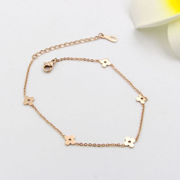 rose gold flowers pendants women anklet stainless steel 20cm+5cm extender link chains girl anklets daily wear party wholesale, Red;blue 
rose gold flowers pendants women anklet stainless steel 20cm+5cm extender link chains girl anklets daily wear party wholesale, Red;blue
