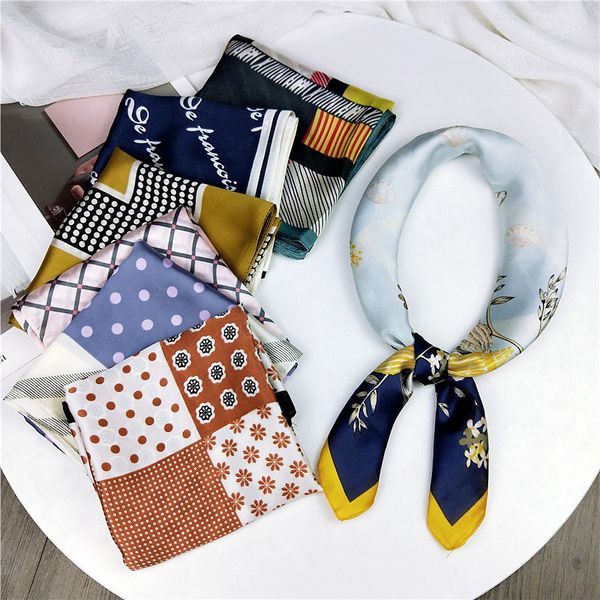 70*70cm new design print silk scarf for womem striped hijab shawl brand scarf foulard square bandana head scarves wraps, Blue;gray
70*70cm new design print silk scarf for womem striped hijab shawl brand scarf foulard square bandana head scarves wraps, Blue;gray