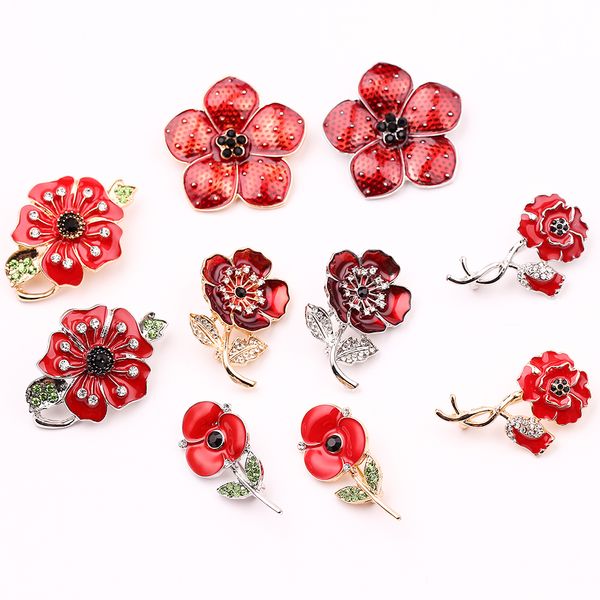 wedding souvenir ladies jewelry brooch red poppies various flower style pins show beautiful style fashion jewelry, Gray
wedding souvenir ladies jewelry brooch red poppies various flower style pins show beautiful style fashion jewelry, Gray