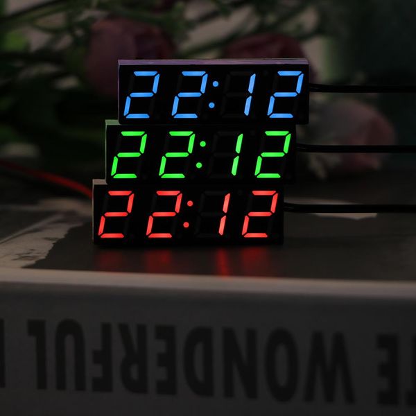 onever led temperature clock thermometer voltmeter led display digital clock digital timer green blue red light
onever led temperature clock thermometer voltmeter led display digital clock digital timer green blue red light