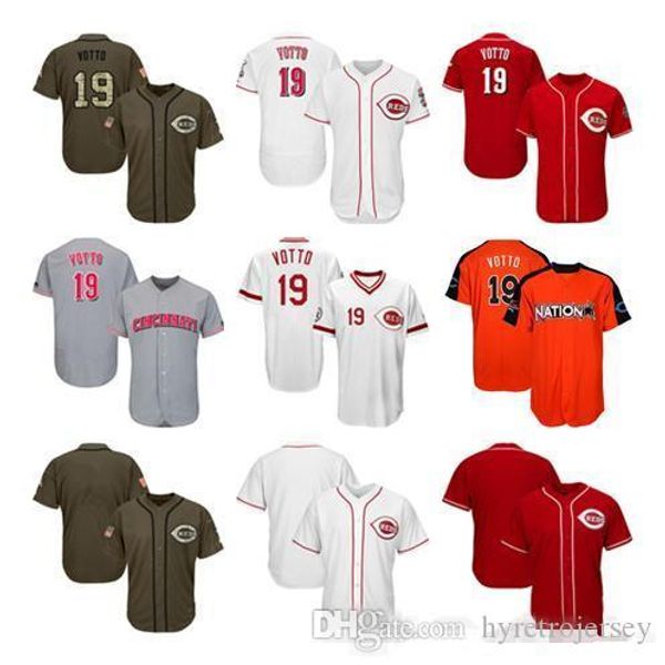 men women youth reds jerseys 19 votto blank jersey baseball jersey white gray grey red green salute to service players weekend all-star, Black
men women youth reds jerseys 19 votto blank jersey baseball jersey white gray grey red green salute to service players weekend all-star, Black