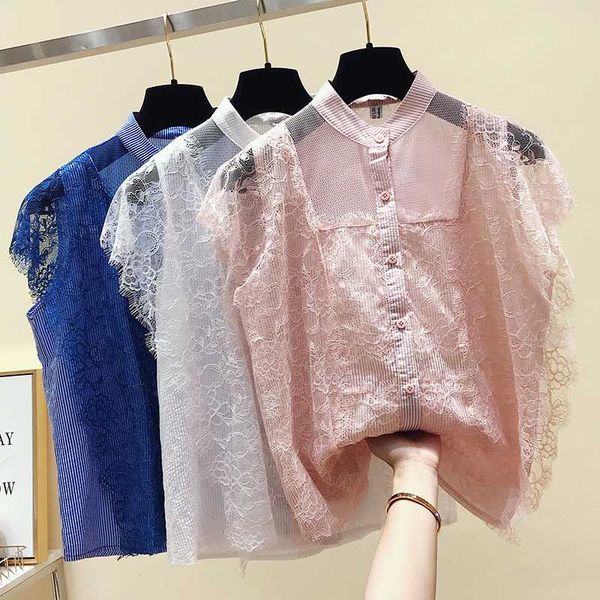 summer shirt woman 2020 new european silk lace coat with short sleeves and foreign air super fairy chiffon shirts blouse femme, White
summer shirt woman 2020 new european silk lace coat with short sleeves and foreign air super fairy chiffon shirts blouse femme, White