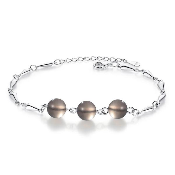 trendy simple round grey crystal 925 sterling silver bracelet for women personalized dainty jewelry gifts, Black
trendy simple round grey crystal 925 sterling silver bracelet for women personalized dainty jewelry gifts, Black