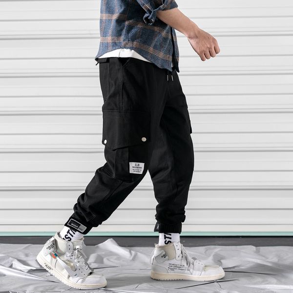 men's side pockets harlan pants hip hop casual male tactical joggers trousers fashion casual streetwear pants elastic waist, Black
men's side pockets harlan pants hip hop casual male tactical joggers trousers fashion casual streetwear pants elastic waist, Black