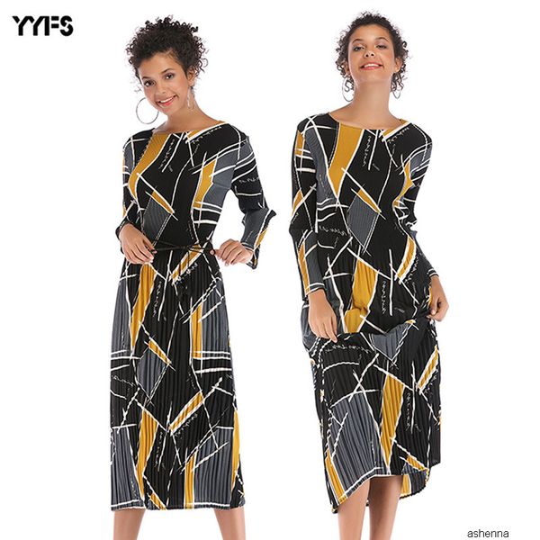 womens designer geometric print dress long sleeve with belt chiffon pleated skirt32wj, Black;gray
womens designer geometric print dress long sleeve with belt chiffon pleated skirt32wj, Black;gray