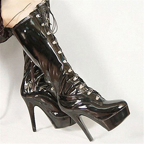 15 cm thick bottom crystal high-heeled boots/pole dancing boots performance cotton-padded leather shoes, Black
15 cm thick bottom crystal high-heeled boots/pole dancing boots performance cotton-padded leather shoes, Black
