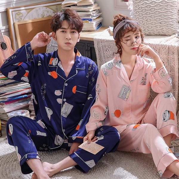fzslcyiyi lovers pyjamas women full sleeve silk satin pajama sets cartoon couple pajamas for women sleepwear sets pijama mujer, Black;brown
fzslcyiyi lovers pyjamas women full sleeve silk satin pajama sets cartoon couple pajamas for women sleepwear sets pijama mujer, Black;brown