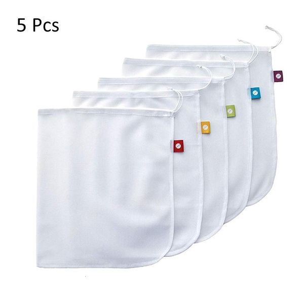 5 packs mesh bag vegetable and fruit net bag polyester mesh splicing reusable kitchen storage products organizer
5 packs mesh bag vegetable and fruit net bag polyester mesh splicing reusable kitchen storage products organizer