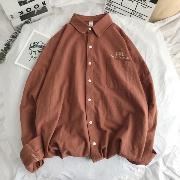 feitong couples casual fashion pure color embroidery long sleeve shirt blouse, White;black
feitong couples casual fashion pure color embroidery long sleeve shirt blouse, White;black