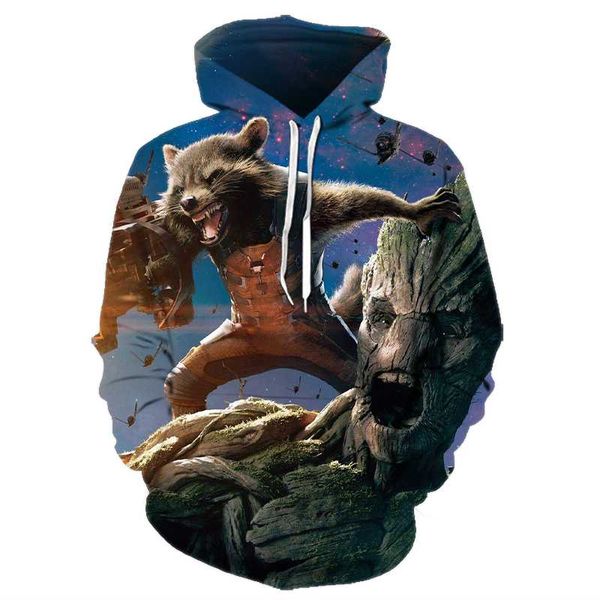 cartoon raccoon3d guardians of the galaxy hoodies groot wasbeer hoodie winter lange mouw trui mode harajuku streetwear, Black
cartoon raccoon3d guardians of the galaxy hoodies groot wasbeer hoodie winter lange mouw trui mode harajuku streetwear, Black