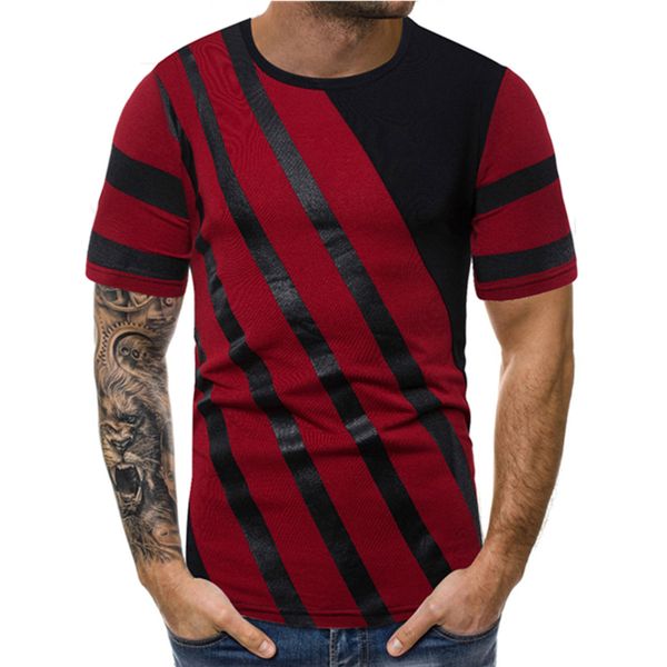 e-baihui summer new round neck color matching striped casual fashion short-sleeved t-shirt american style tees men l019, White;black
e-baihui summer new round neck color matching striped casual fashion short-sleeved t-shirt american style tees men l019, White;black