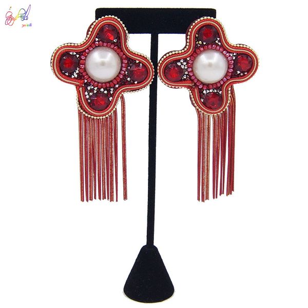 yulaili fashion earrings for women european design red tassels imitation pearl drop earrings gift for friend ing, Silver
yulaili fashion earrings for women european design red tassels imitation pearl drop earrings gift for friend ing, Silver