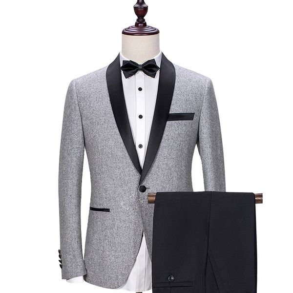 gray wedding formal men suits 2019 black shawl lapel one button groom tuxedos two piece jacket pants new, Black;gray
gray wedding formal men suits 2019 black shawl lapel one button groom tuxedos two piece jacket pants new, Black;gray