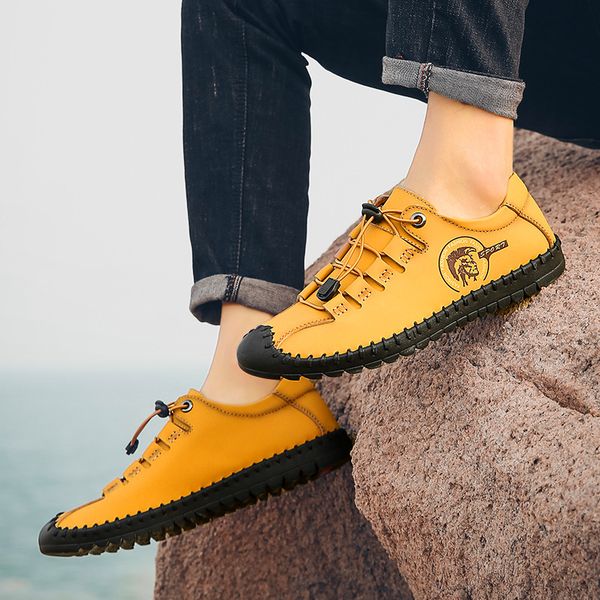 new lightweight men's leather shoes hand stitching four seasons men's casual shoes fashion outdoor men big size 38-46, Black
new lightweight men's leather shoes hand stitching four seasons men's casual shoes fashion outdoor men big size 38-46, Black