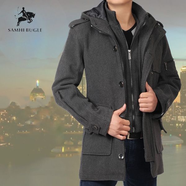 men's wool & blends men winter coat solid color simple woolen pea male trench casual overcoat drop, Black
men's wool & blends men winter coat solid color simple woolen pea male trench casual overcoat drop, Black