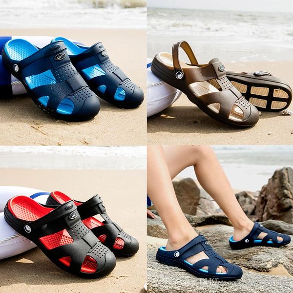 new designer slippers brand crocss men's flat sandals jelly casual shoes wading shoes male double buckle summer beach outdoor flip-flop, Black
new designer slippers brand crocss men's flat sandals jelly casual shoes wading shoes male double buckle summer beach outdoor flip-flop, Black