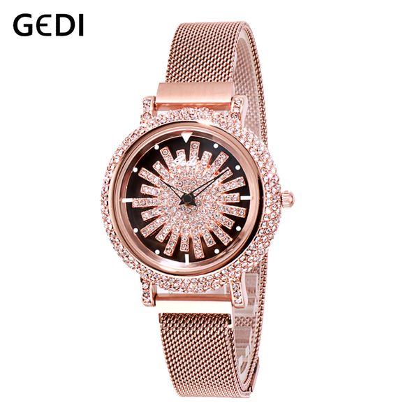 gedi rotatable dial luxury women's watches rhinestone lady clock watches for women magnet strap quartz female wristwatch new, Slivery;brown
gedi rotatable dial luxury women's watches rhinestone lady clock watches for women magnet strap quartz female wristwatch new, Slivery;brown