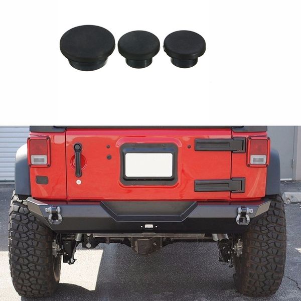 3x rubber removable plug set for wrangler jk 2007-2018 tailgate tramp stamp tire carrier delete durable waterproof plugs
3x rubber removable plug set for wrangler jk 2007-2018 tailgate tramp stamp tire carrier delete durable waterproof plugs