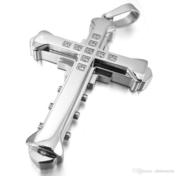fashion men pendant crystal pendants men's stainless steel cross pendant necklace with 1 pcs chain,silver gold plated color for choose
fashion men pendant crystal pendants men's stainless steel cross pendant necklace with 1 pcs chain,silver gold plated color for choose