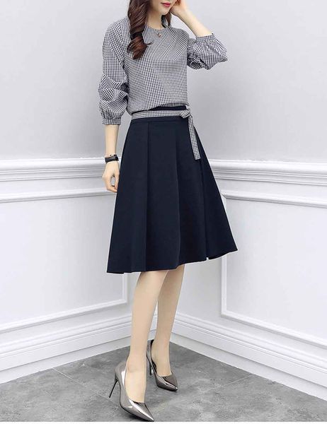 2019 summer new women's fashion suit female korean fashion with skirt skirt temperament two-piece suit, Black;gray
2019 summer new women's fashion suit female korean fashion with skirt skirt temperament two-piece suit, Black;gray