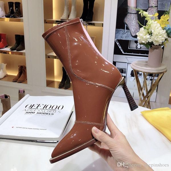 fashion luxury designer boots for women new with thin heel 8.5 cm patent leather knight boots ladies winter boots black white shoes with box
fashion luxury designer boots for women new with thin heel 8.5 cm patent leather knight boots ladies winter boots black white shoes with box