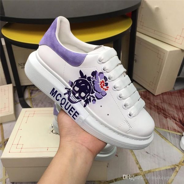 alexandemcque oversized sneakers white smooth calf leather lace-up blue violet print with violet suede heel trainers shoes with original box, Blue;gray
alexandemcque oversized sneakers white smooth calf leather lace-up blue violet print with violet suede heel trainers shoes with original box, Blue;gray