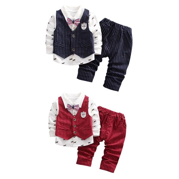autumn baby boy long sleeve gentleman suit soft cotton t-shirt +stripe vest+long pants trousers toddler outfits, White
autumn baby boy long sleeve gentleman suit soft cotton t-shirt +stripe vest+long pants trousers toddler outfits, White