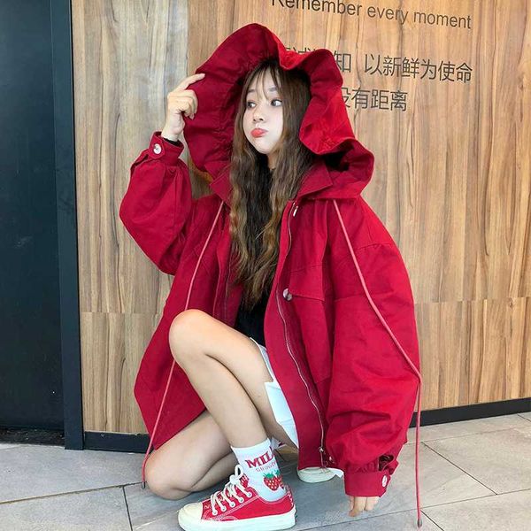 baseball uniform red jacket female 2020 new spring and autumn korean version of harajuku students loose leaf hooded toolin, Tan;black
baseball uniform red jacket female 2020 new spring and autumn korean version of harajuku students loose leaf hooded toolin, Tan;black