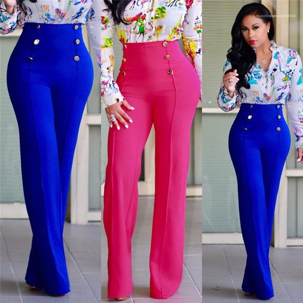 high waist flare pants fashion womens pants solid color designer pants women casual slim button, Black;white
high waist flare pants fashion womens pants solid color designer pants women casual slim button, Black;white