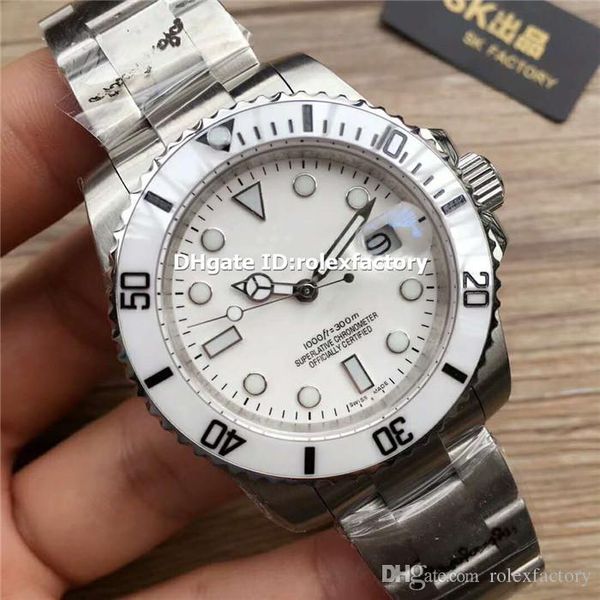sk luxury mens watch swiss 8215 automatic sapphire crystal 316l stainless steel case white ceramic bezel steel bracelet luminous watch, Slivery;brown
sk luxury mens watch swiss 8215 automatic sapphire crystal 316l stainless steel case white ceramic bezel steel bracelet luminous watch, Slivery;brown